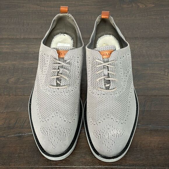 Cole Haan Grandevolution Mens 10.5 Grey Stitchlite Oxford Derbys - Picture 7 of 11